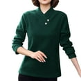 thumbnail image 1 of RXMEKW Fleece Tops for Women, Soft Solid Color Long-Sleeve Fleece Base Layer, 1 of 6