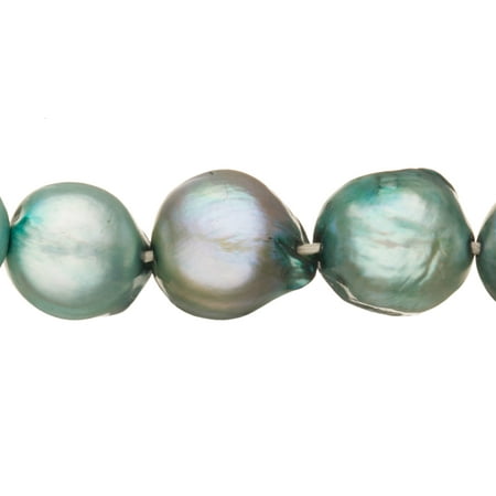 - Teal Freshwater Cultured Pearls Natural Baroque, C+ Graded, 9x7mm (Approx.), 15.5Inch Strings/41Pearls