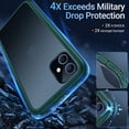 thumbnail image 2 of AmPm Shockproof Designed for iPhone 11 Case, [8FT Military Grade Drop Protection] Translucent Hard Back with Silicone Bumper, Slim Phone Protective Case iPhone 11 6.1'', Frost Black, 2 of 7