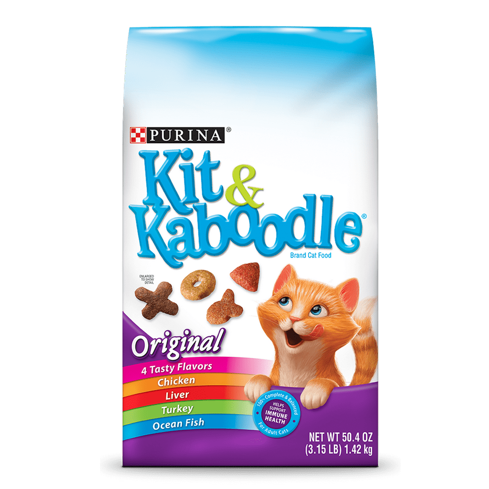 Purina Kit & Kaboodle Dry Cat Food, Original, 3.15 lb. Bag