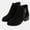 Black, variant on WAVSUF Women's Suede Flat Boots Anti Slip Pointed Toe Arch Support Fall Daily Comfort Ankle Boots Black 6