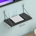 thumbnail image 3 of Floating Shelves for Wall, Modern Style Large Capacity Easy to Install Wall Mounted Router Storage Shelf, Hanging Shelf for Placement of Projector, Router, DVD, PS5 (White), 3 of 7