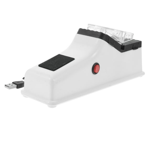 TAILTOSS Slip-Resistant Bottom Electric Cutter Sharpener White 1Set 8.5x3.5x2.6in