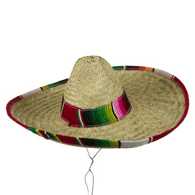 Sombrero Straw Adult Hat (Colors May Vary)