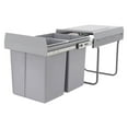 thumbnail image 5 of Dual 20L Slide-Out Trash Can Set - Under Sink Mount with Silent Rails for Waste Sorting, Grey, 5 of 20