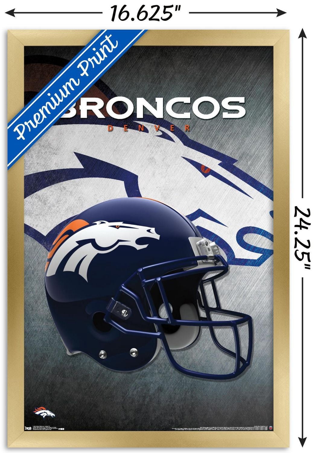 NFL Denver Broncos - Helmet 16 Wall Poster, 22.375" x 34"