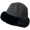 Black, variant on CoCopeaunts Winter Bucket Hat Women Classic Winter Thick Warm Lady Street Wear Rhombic Shape Bucket Cap for Gifts with Plush Brim