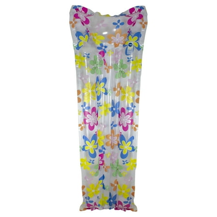 6' Blue and Yellow Flowers Inflatable Swimming Pool Float