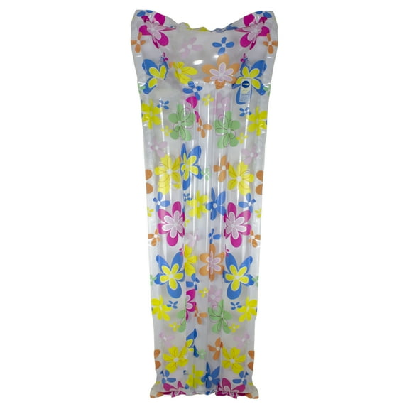 6' Blue and Yellow Flowers Inflatable Swimming Pool Float