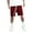 Burgundy/White, variant on Hat and Beyond Men's Athletic Stripe Track Shorts with Drawstring