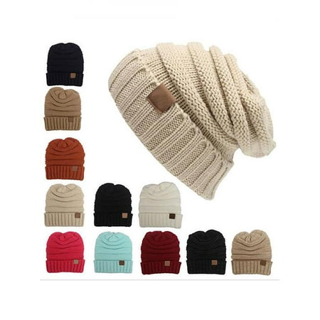 Women Fashion Winter Warm Woolen Yarn Crochet Knitted Ski Beanie Hat