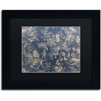 Trademark Fine Art "Toile Fabrics II" Canvas Art by Color Bakery Black Matte, Black Frame