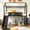 Black, variant on Metal House Bed with Slide, Twin Size Metal Loft Bed with Two-Sided Writable Wooden Board, Playhouse Design with Ladder & Mosquito Net Brackets, White