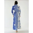 thumbnail image 4 of Printed Long Sleeve Maxi Dress with Belt, 4 of 6