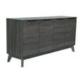 thumbnail image 6 of Merrick Lane 60" Mid-Century Modern TV Stand Made with Durable Engineered Wood in Black Wash Accommodates 55"- 64" TV's, 6 of 10