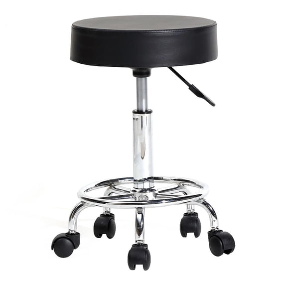 GoDecor Swivel Salon Stool Chair, Massage Spa Stool, Black