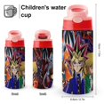 thumbnail image 2 of Yu-Gi-Oh Kids Water Bottle with Silicone Straw And Spill-Proof Lid, 16.9oz Stainless Steel Double-Wall Vacuum Insulated Water Bottles for Boys Girls, 2 of 8