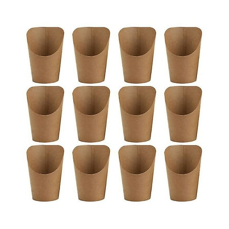 50pcs French Fries Snacks Storage Bags Kraft Paper Bag French Fries Holders