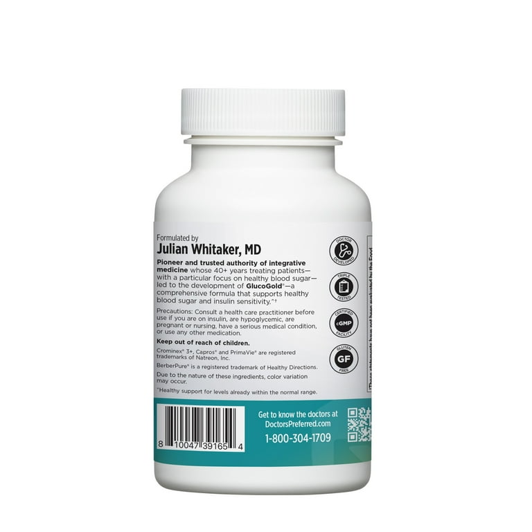 Doctors' Preferred GlucoGold with Berberine, Healthy Blood Sugar