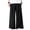 PK66_Black, variant on Mens Cotton Linen Pants Wide Leg Baggy Pants Elastic Waist Casual Summer Beach Palazzo Trousers with Pockets Black M
