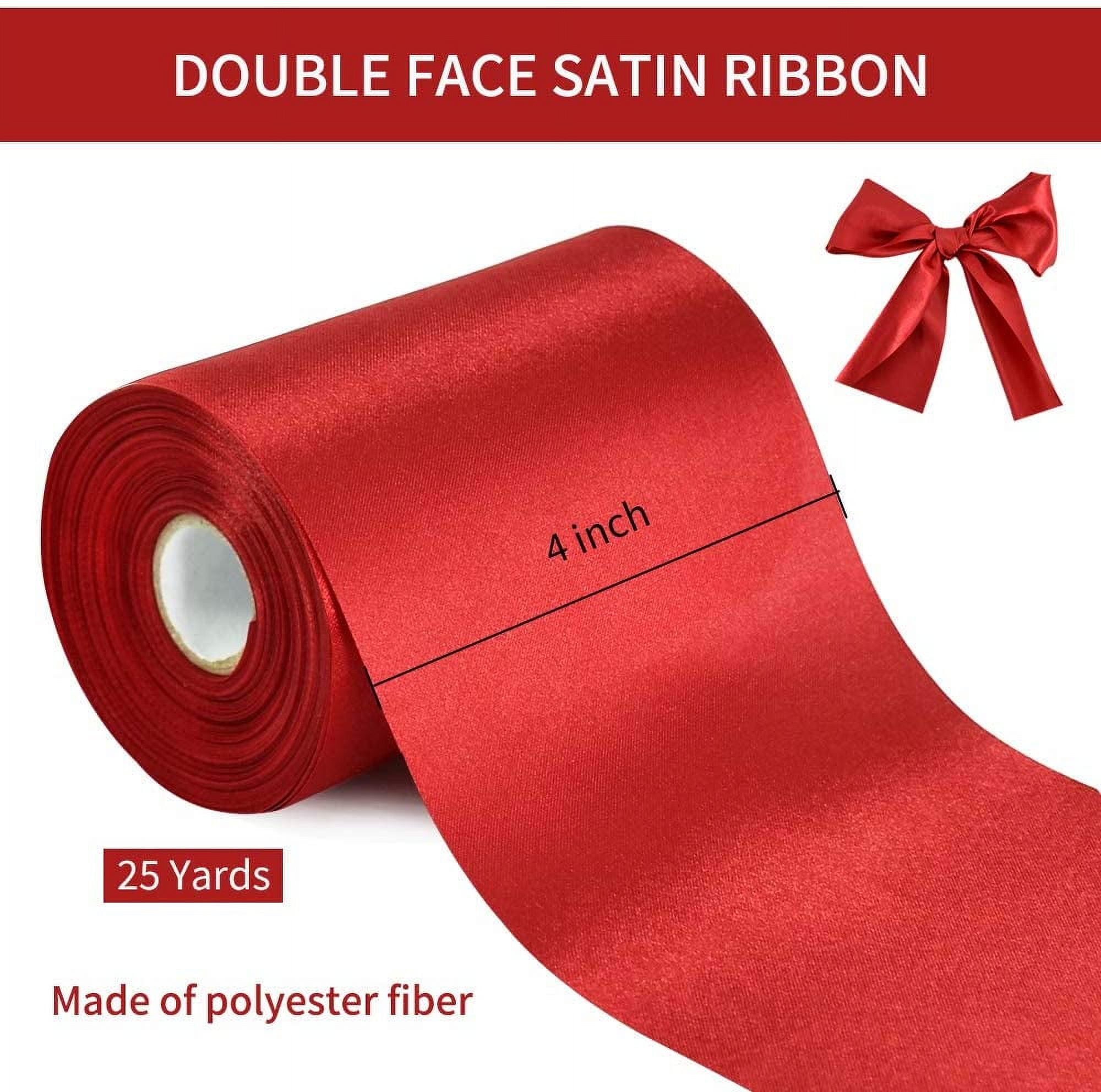 TONIFUL 1-1/2 Inch (40mm) x 100 Yard Orange Wide Satin Ribbon Solid Fabric  Ribbon for Gift Wrapping Chair Sash Valentine's Day Wedding Birthday Party