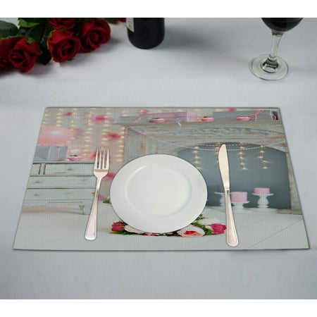 

ABPHQTO Decorations For Holiday Party Placemat 12x18 Inch Set of 2 Table Placemats