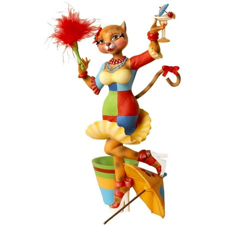 Kurt Adler Alley Cats Chita Dusting Table Piece, MultiColor