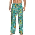 thumbnail image 2 of Kdxio Trucks And Excavators Print Men's Sleep Pajama Pant Lounge Pants with Pockets, 2 of 8