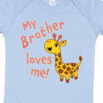 thumbnail image 4 of Inktastic My Brother Loves Me Cute Giraffe Boys or Girls Baby Bodysuit, 4 of 5