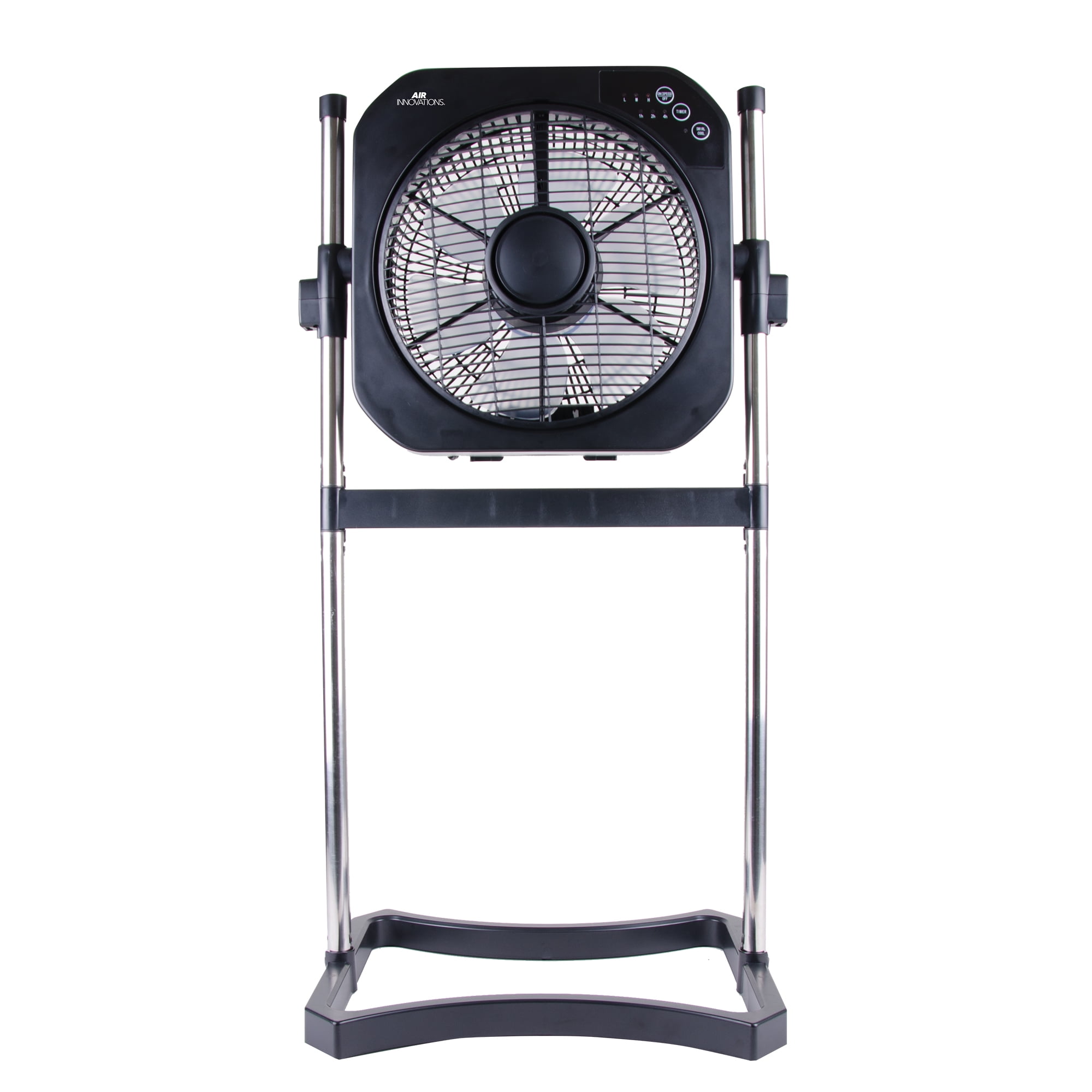 Air Innovations Fan08 12 Swirl Cool Box Fan With Cord Wrap Black