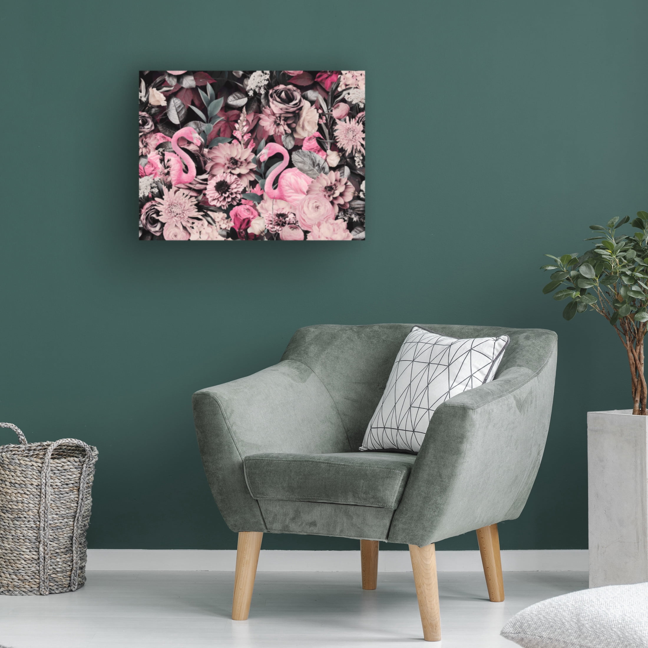Trademark Fine Art Andrea Haase  Flamingo Garden No2 Canvas Wall Art