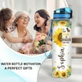 thumbnail image 3 of Personalized Let Your Faith Be Bigger Than Fear, God Say You Are 32oz Liter Motivational Water Bottle, Customized Name Sunflower Water Bottle, Gifts For Women Sunflower Lover On Birthday, 3 of 5
