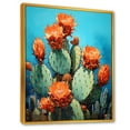 thumbnail image 2 of Designart "Blue And Bronze Cactus Strokes II" Cactus Floater Framed Wall Art Prints, 2 of 5