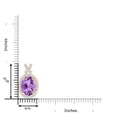 thumbnail image 3 of ANGARA Natural Vintage Style 2.28 ct Amethyst Pendant with Diamond Halo in 14K Rose Gold for Women (Size-10x8mm) | February Birthstone, Anniversary, Jewelry Gift for Women | Natural Amethyst Necklace, 3 of 8