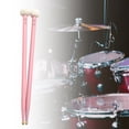 thumbnail image 5 of Pair Drumsticks, Felt Head Drum Sticks, Acoustic Drums Accessories Wood Tip Mallets, Bass Drums Kids Beginners Students Pink, 5 of 8