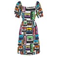 thumbnail image 5 of Cassette Vinyl Record Sleeveless Dress evening dress summer dress daily, 5 of 6