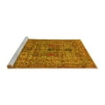 thumbnail image 2 of Ahgly Company Machine Washable Indoor Rectangle Oriental Yellow Industrial Area Rugs, 4' x 6', 2 of 4