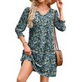 thumbnail image 2 of Vestido de verano WIHOLL 2025 con cuello en V y manga 3/4 para mujer, 2 of 4