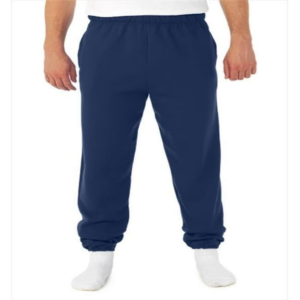 Noah Mason - Mens Closed Bottom Sweatpants with Pockets - Navy, Extra ...