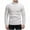 White, variant on Men's Turtleneck Sweater Long Sleeve Solid Classic Cable Knit Pullover Top Gray L