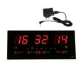 thumbnail image 3 of 2x Reloj de pared dígitos LED grandes 24H visualización Retroiluminación Oficina Hogar Gloria Reloj de pared LED digital, 3 of 8