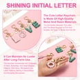thumbnail image 3 of Uxcell Cute Initial Letter Keychain for Bag Backpack Purse Car Keys Pink Letter A, 3 of 7