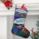 thumbnail image 2 of Super Monstruos Tema: Calcetines de Navidad, fino lino blanco para colgar en escaleras y chimenea, decoración navideña para el hogar, regalo de Navidad.54cm×38cm, 2 of 5