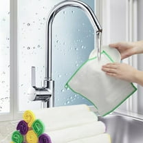 Soft Dishcloths & Kitchen Wipe,12 pack,Washable, Reusable, Absorbent Kitchen Towel set,6"x6",White