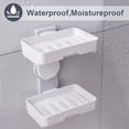 thumbnail image 5 of Jabonera autodrenante ZHAOCHENG de plástico giratoria para baño sin perforación con adhesivo fuerte, 5 of 5