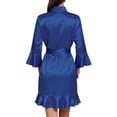 thumbnail image 4 of Spencer Women's Pure Short Silk Robes Bridesmaid Bride Party Satin Robes Sleepwear Loungewear Bathrobes S-2XL, 4 of 9