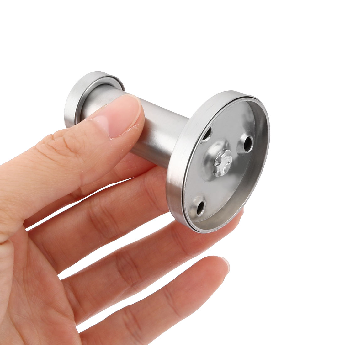 Unique Bargains Stainless Steel Round Wall Mount Robe Towel Coat Holder Hanger Hook