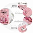 thumbnail image 6 of Pink Valentines Waterproof Fabric Shower Curtain, Love Heart Desserts Coffee Waterproof Fabric Shower Curtain for Bathroom Curtains Bathtubs Hotel Washable Shower Curtains with 12 Hooks Small 36x78in, 6 of 8