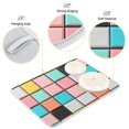thumbnail image 3 of Yayeee Dish Drying Mat for Kitchen Counter 16"x18" Microfiber Absorbent Pad, Colorful Checkered Pattern, 3 of 7