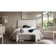 thumbnail image 3 of Diamond Sofa BROOKEEKBEDIV 54 in. Brooke Boucle Eastern Bed with Vertical Channel Tuft, Ivory - King Size, 3 of 6